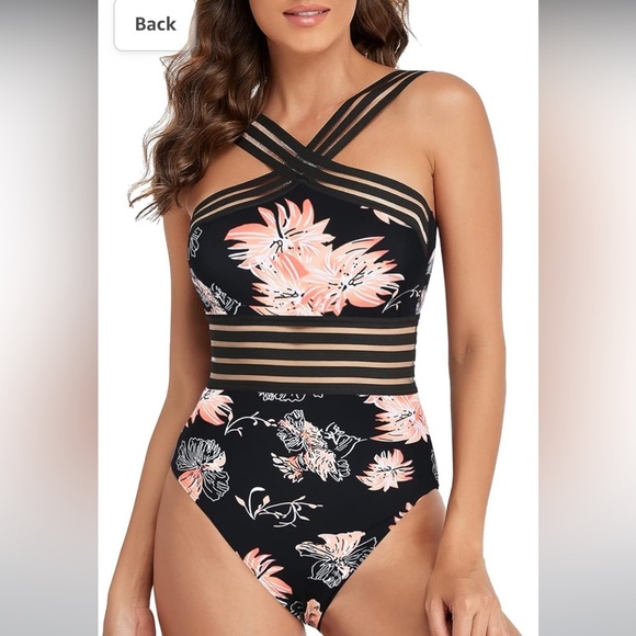 hilor Other - Hilor Floral Front Crossover One Piece Swimsuit Women’s Small 4-6 NEW